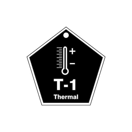 Accuform Energy Source ID Tag, T-1 THERMAL, 2.5in x 2.5in, Adhesive Dura-Poly, 5PK TDK801XVM